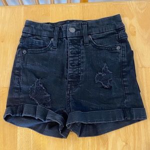 Aero black ultra high rise curvy shorts